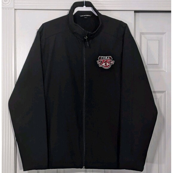 COBA Select Sires Jacket 75th Anniversary 2X Port Authority Zip Black Light Coat - Picture 2 of 6